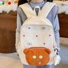 Delightful And Blue Beige Kids Backpack For Toddlers With Spacious Compartment And Trendy Design Elements