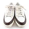 Great LOUIS VUITTON Low Cut Sneakers Monogram Lace-up White Leather Women 36 Used