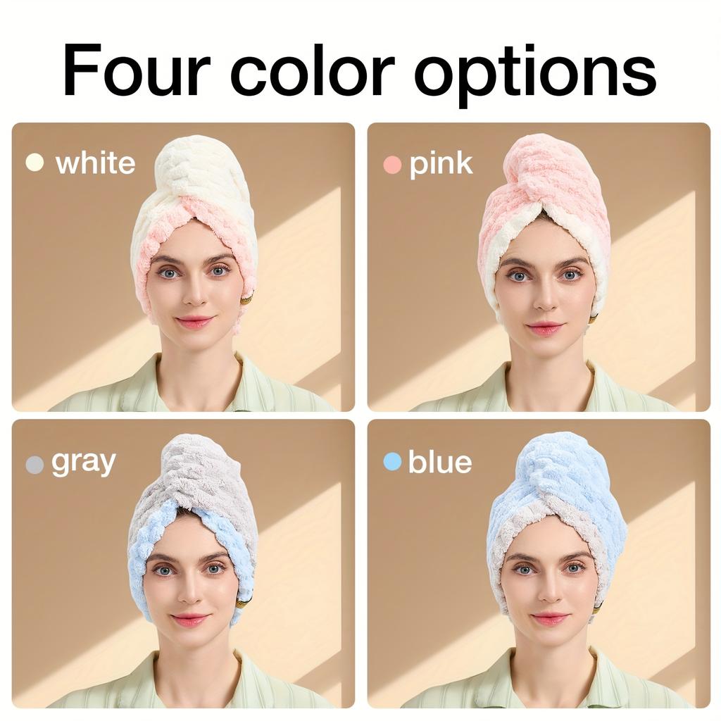 Super Absorbent Hair Towel, 50x70cm Extra Large. Quick-Dry Microfiber for All Hair Types. Perfect for Home & Travel.