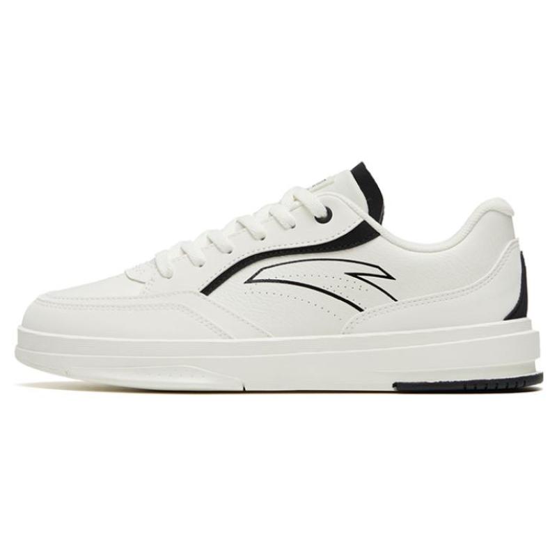 Anta Life Collection Anti-Slip Wear-Resistant Low-Top Skateboard Shoes Women's Black White Sneakers 922328011-3