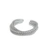 Bead Edge Diamond Stacked Open Ring Simple Niche Design High Sense Fashion Light Luxury Ring