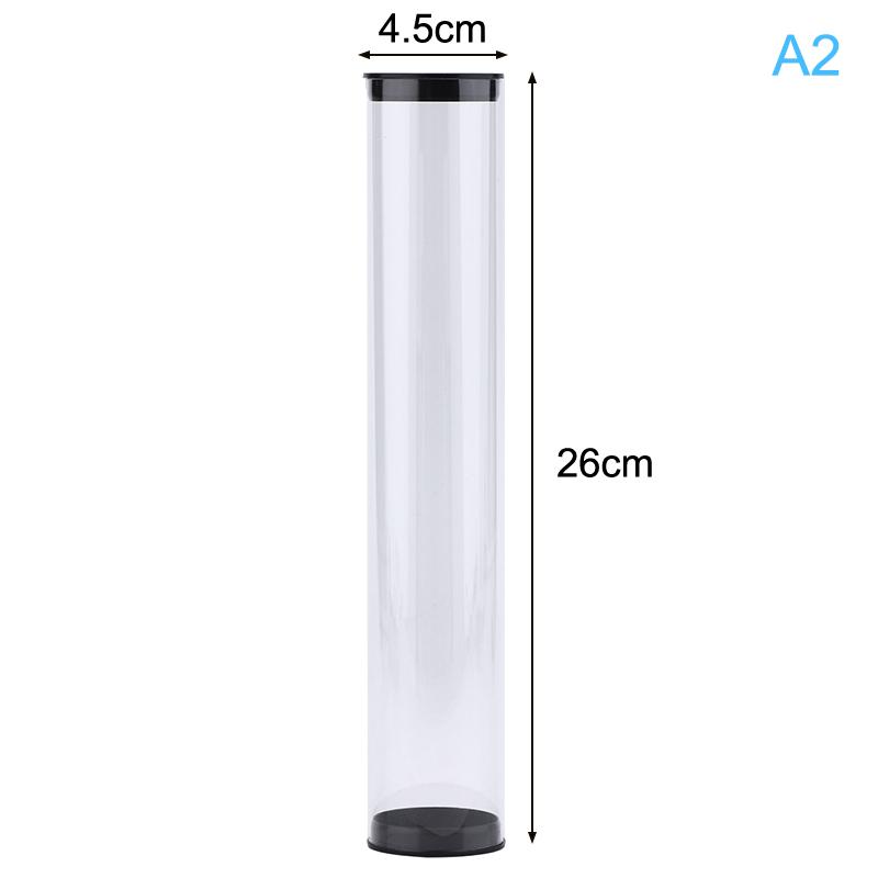Golf Ball Tube Barrel Pc Transparent Round Plastic Packaging Box 45Mm Diameter Golfs Case With Cover Portable Golfs Container