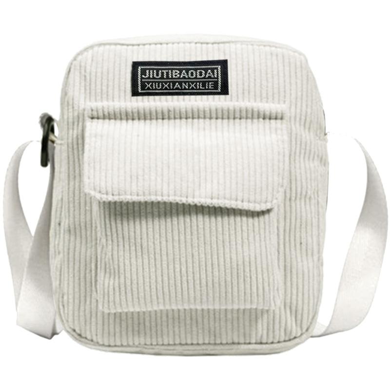 Cozy Corduroy Crossbody Bag Multi-Color Adjustable Strap Lightweight for Daily Outings Casual Functial Stylish Mini Bag