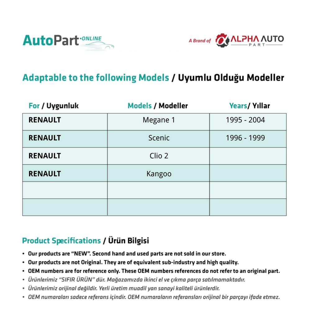 Trunk Lock Striker for Renault Megane, Scenic, Clio, Kangoo