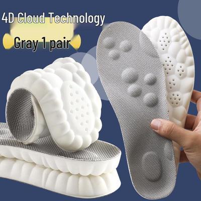 4D Cloud Comfort Insoles: Soft Arch Support, Shock Absorption, Sweat Absorption, Deodorant for Men & Women