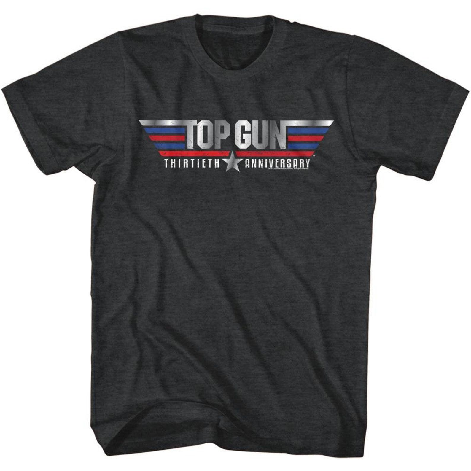 Top Gun Thirtieth Anniversary Black Heather Adult T-Shirt L