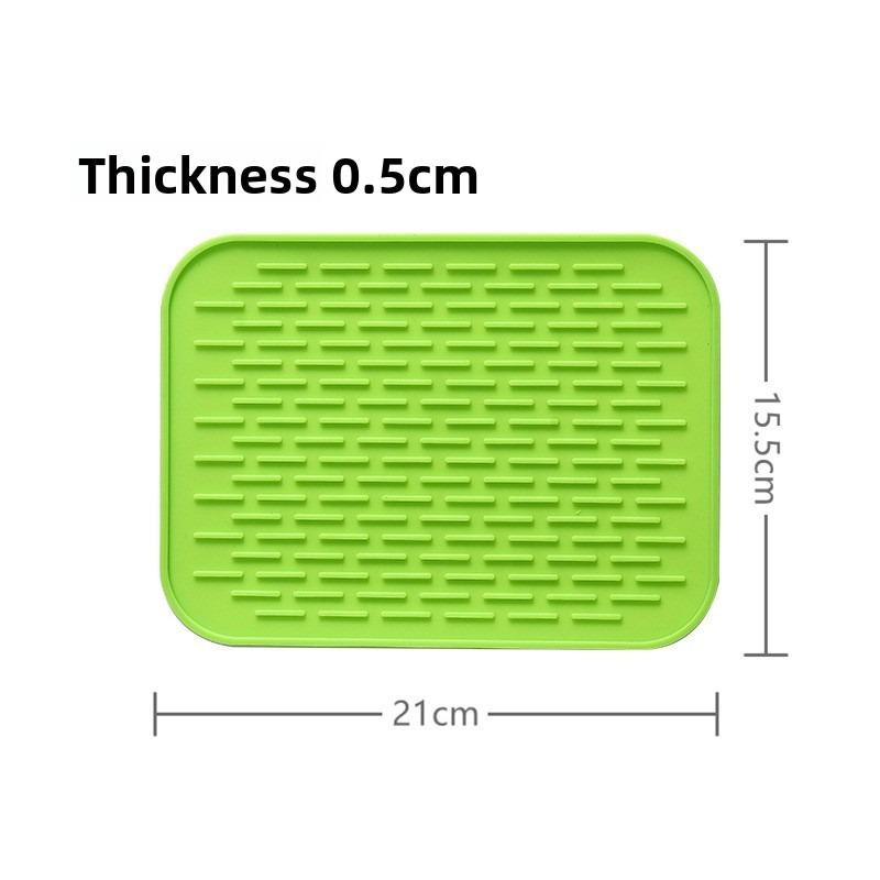 Covoraș de scurgere din silicon Chiuvetă de spălat Cupă pătrată Bol Bețișoare Covoraș de scurgere anti-alunecare Covoraș de uscare de masă Covor de izolare termică