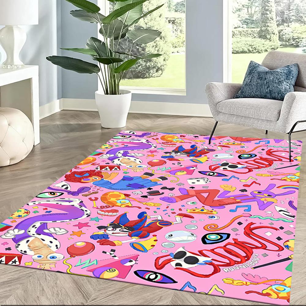 Digital Circus Carpet Design for Entryway Dormitory Dining Room Bedrooms Antislip Carpet Decorate Offices Perfect Birthday/Christmas Gift Idea