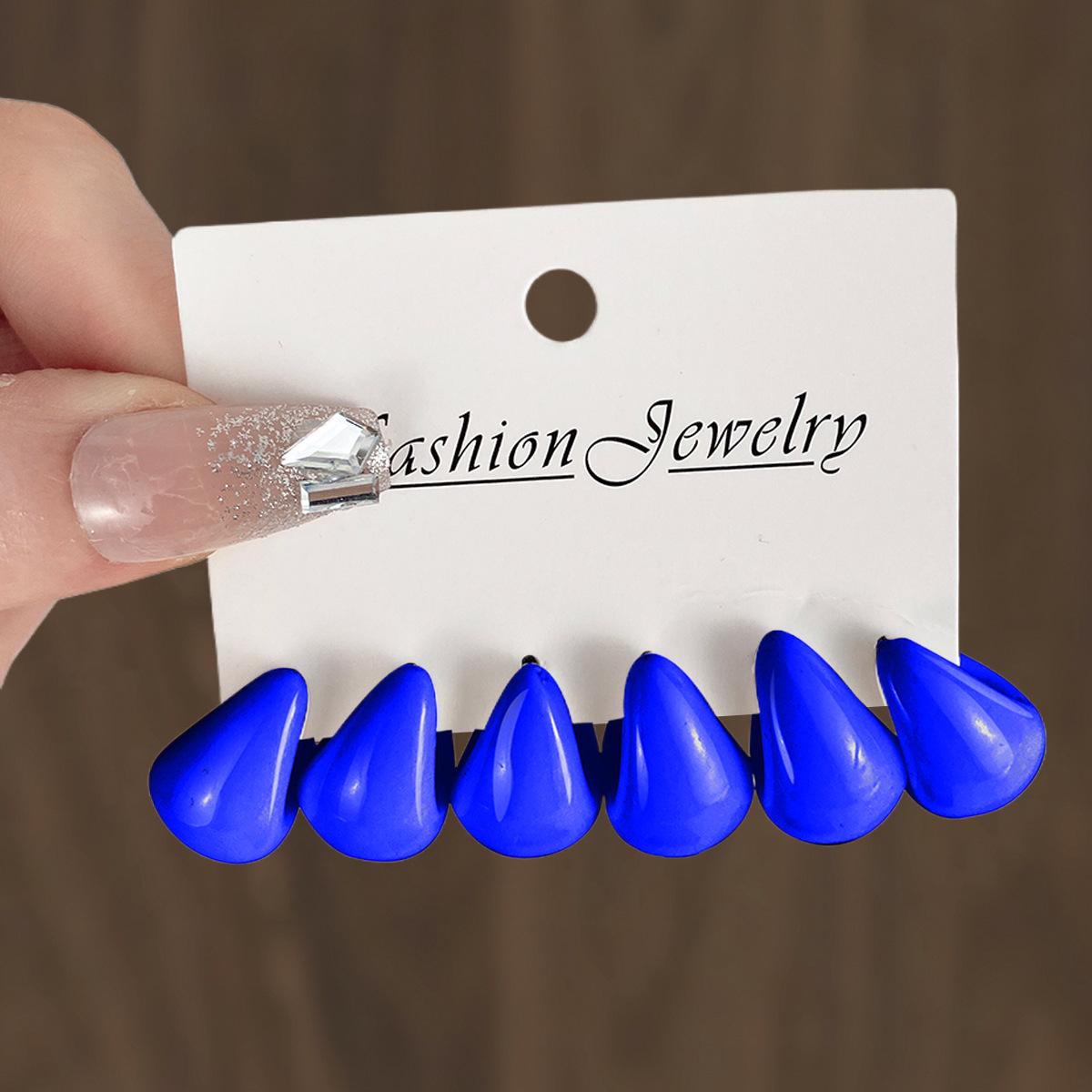 

Multi-color Water Drop Earrings: Bold, Versatile Design with European & American Flair CCB + UV plating