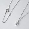 and My Jewelry Platinum Necklace with a Single CZ Stone and Diamond 4012 [Your Box] 0.7ct (April Birthstone) (Gift Wrapped) (Necklace Only)