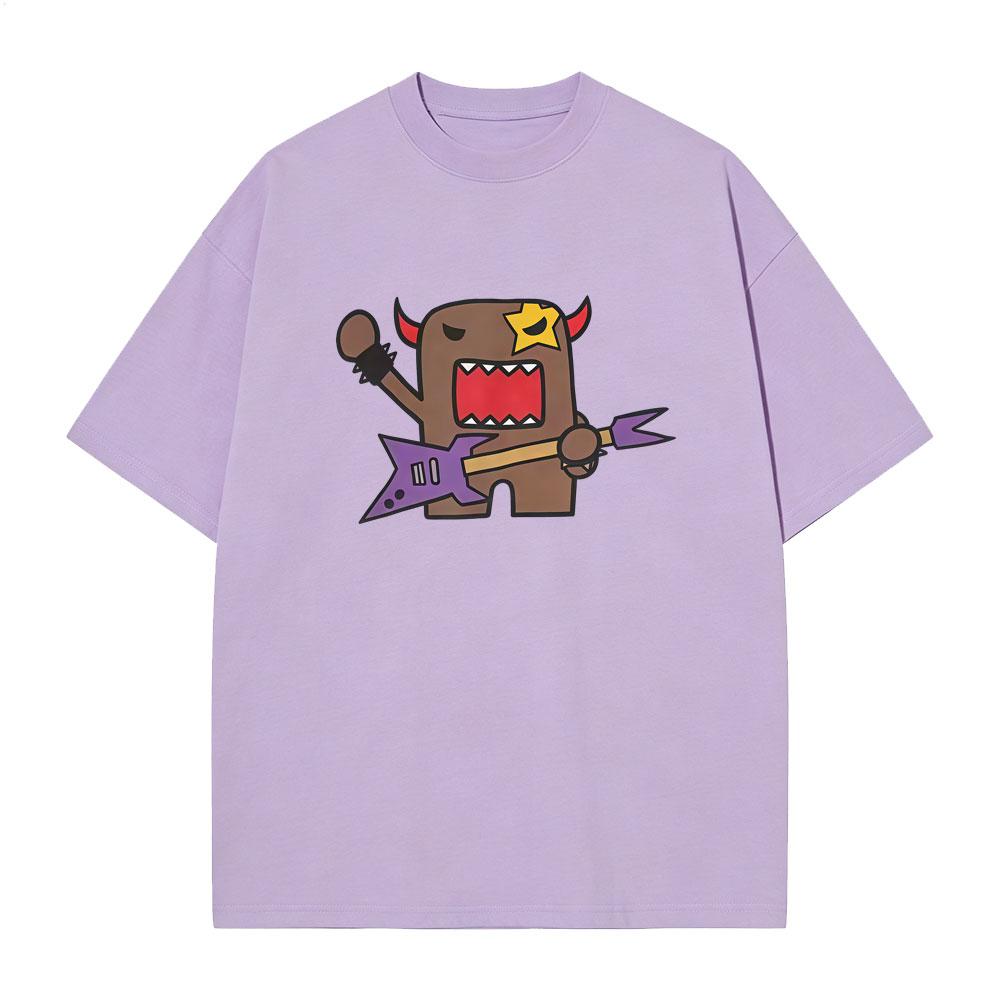 Domo Kun Funny Meme T Shirt Unisexs Women Humor Gothic Metal Rock Style Tshirt Unisex Cotton Oversized Short Sleeve Tshirts Tops