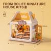 Rolife Food Box Shop Rolife Miniature Doll House DIY Miniature House Kit Diorama House Building Set with LED Room