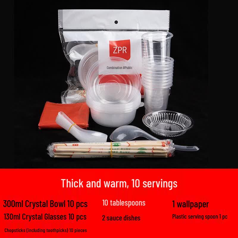 Disposable 10-Person Tableware Set