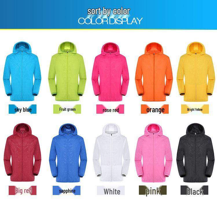 Unisex UV Protection Windbreaker - Customizable Logo