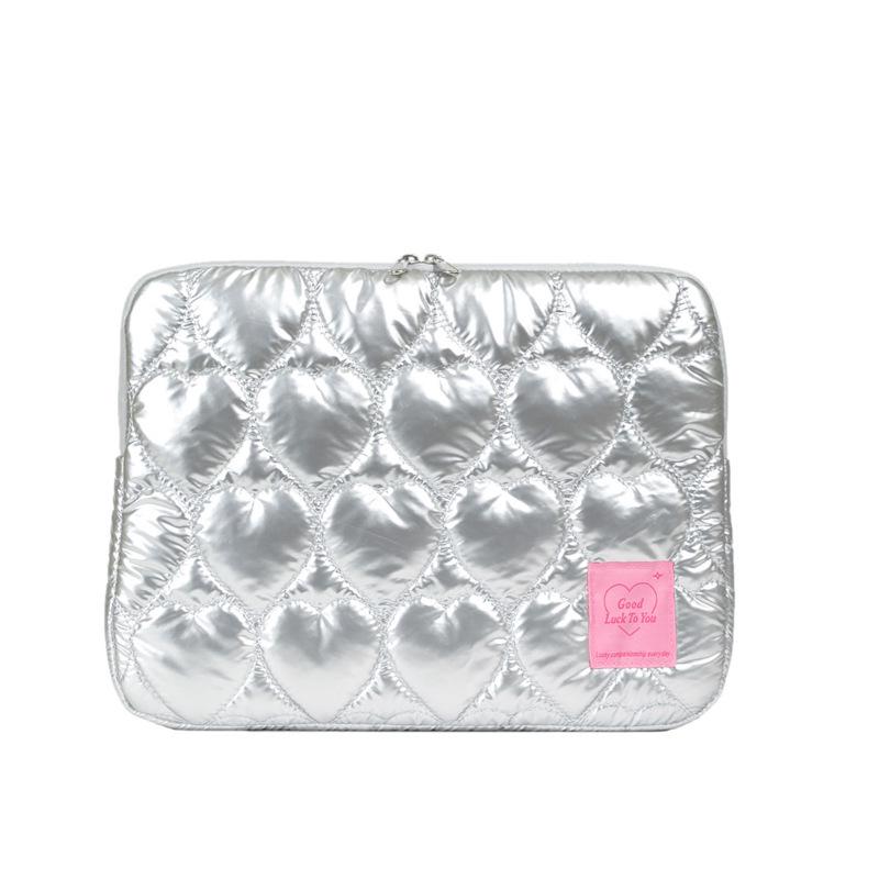 Capa Doce Bordada Coreana para Laptop de 15 polegadas e iPad de 11 polegadas, Design Macaron de Algodão Multicolorido