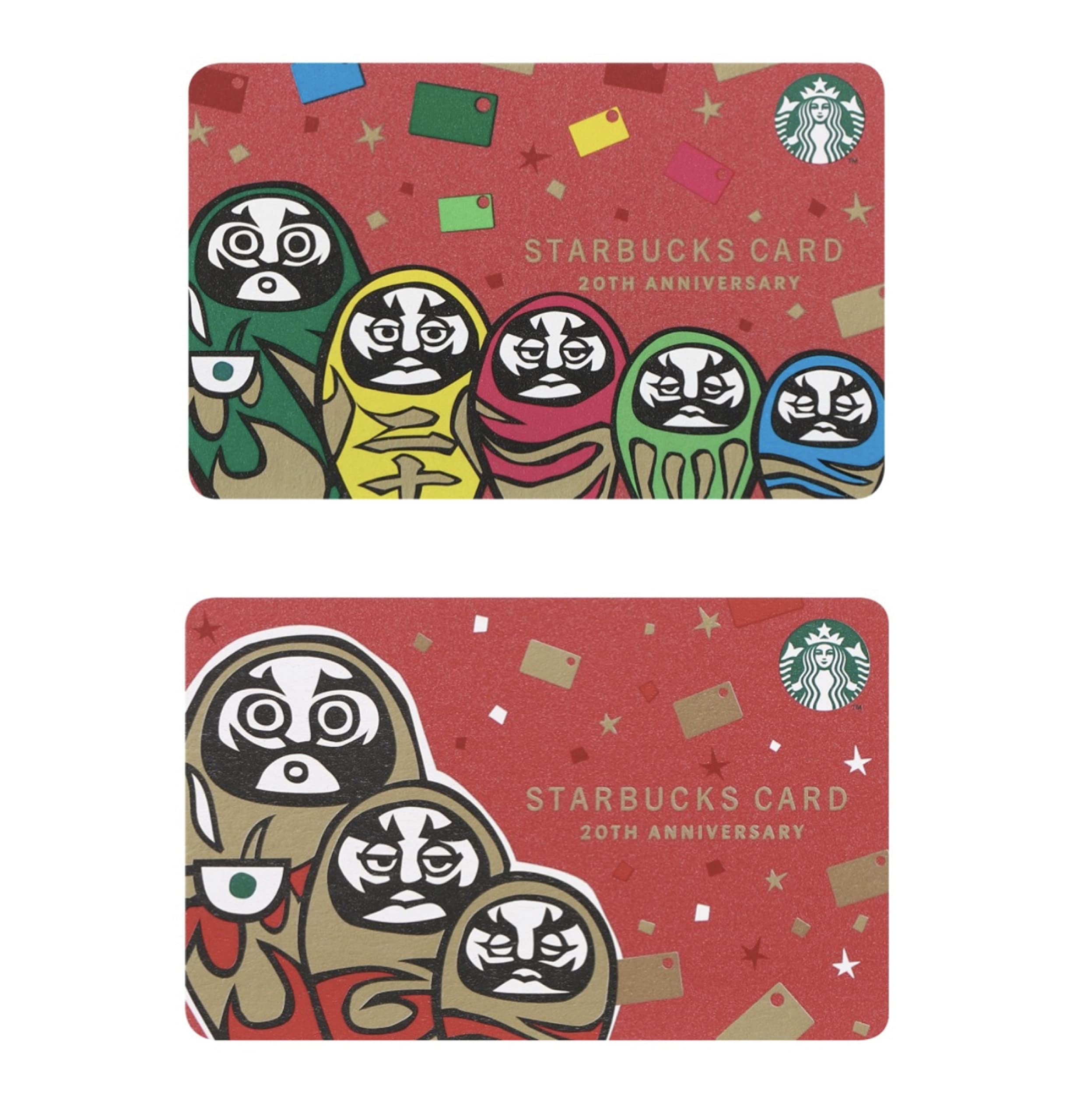 

Starbucks Card Daruma 20th Anniversary Daruma + Daruma Revival 2-Piece Set