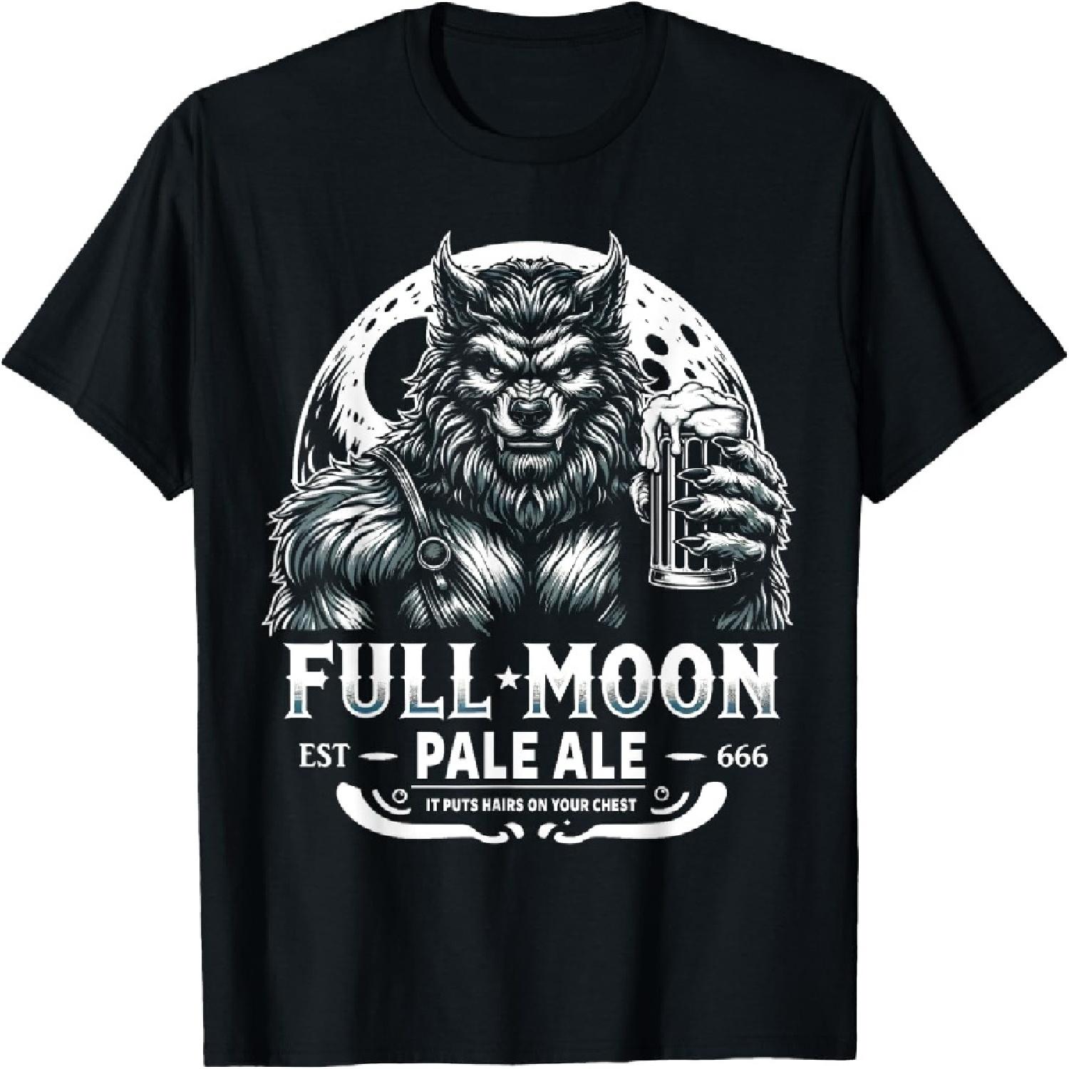 Funny Beer Brand Parody Werewolf Pale Ale T-Shirt S