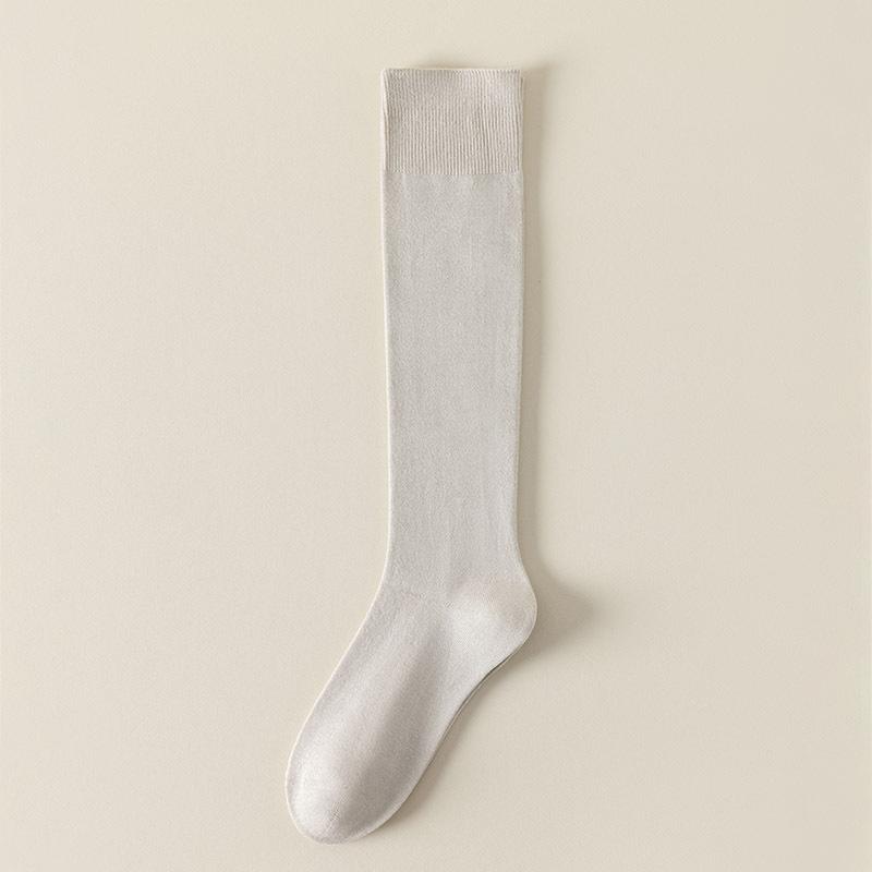 

Потовщені теплі шкарпетки на литку, зимові шкарпетки з петлями, однотонні панчохи вище коліна, жіночі шкарпетки, шкарпетки до колін 1 pair бежевий