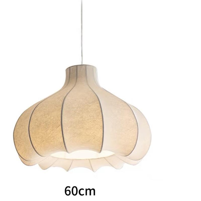 Minimalist Vintage Silk Onion Pendant Lamp