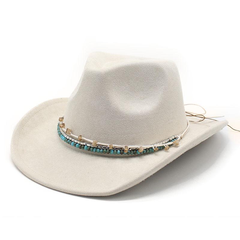 Premium Suede Retro Western Cowboy Felt Hat for Men and Women