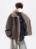 Men's Winter Snow Eagle Fur Collar Cotton Jacket - Deconstructed Design, Stand Collar, High-End Warmth.
