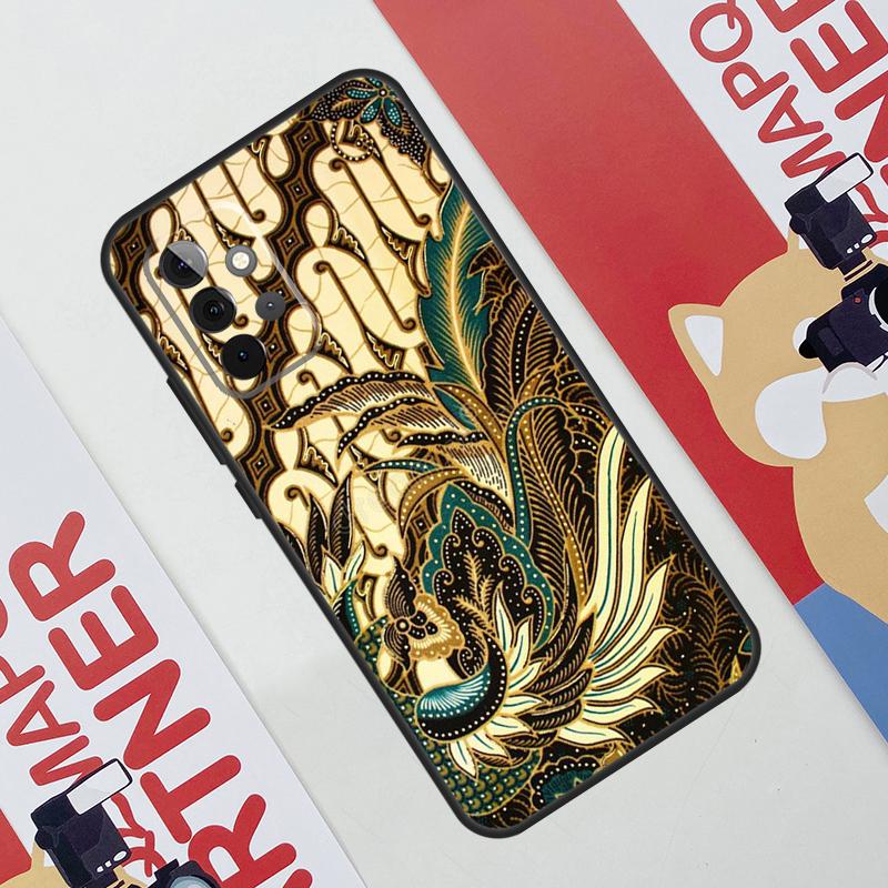 Batik Pattern Case For Samsung Galaxy A06 A16 A36 A56 A55 A35 A33 A53 A13 A23 A17 A54 A34 A14 A52 A32 A15