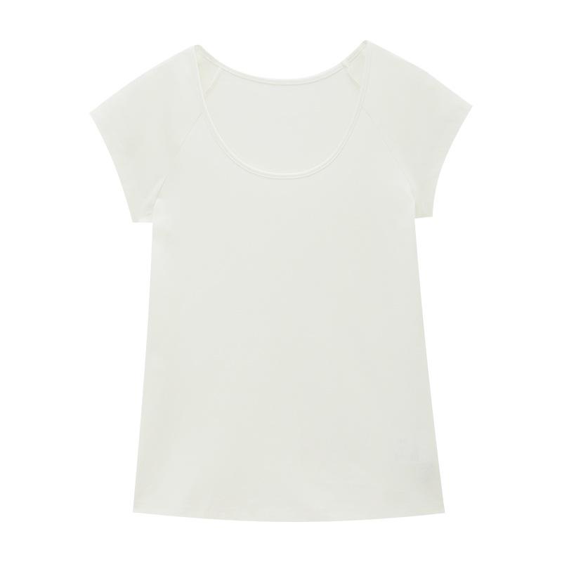 

Love and Nancy Весна 2025 Корейский стиль U-образный вырез Однотонная разноцветная футболка с коротким рукавом One Size