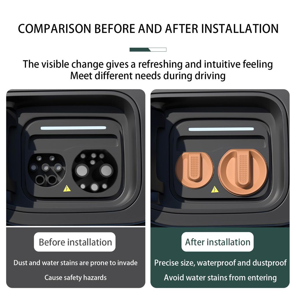 For ZEEKR 001 2026 2025 7X 007 9X Charging port protective cover Silicone integrated magnetic cover car charging accessories