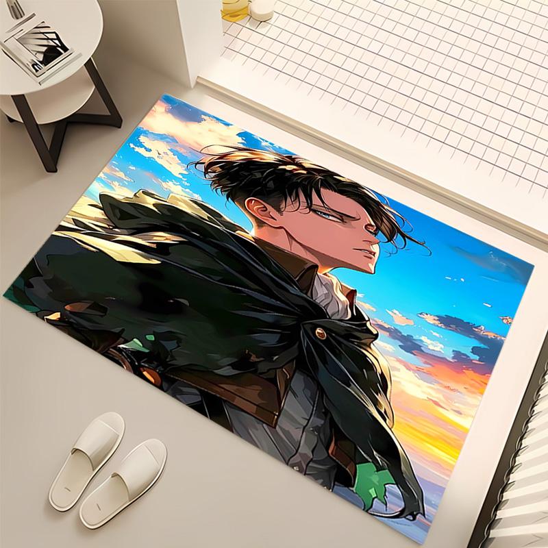 1pc Attack on Titan2 Print Area Rug - Soft, Washable Non-Slip Indoor Mat, Living Room, Home Office Decorative Rug,Office Decorative