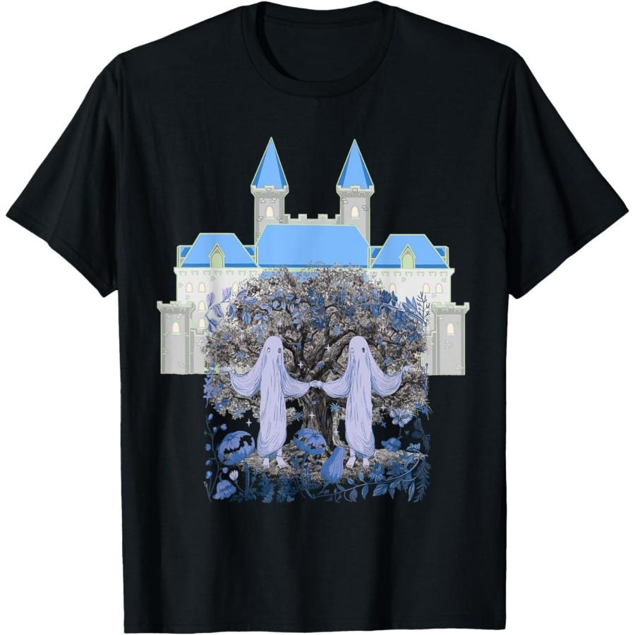 Средневековый Замок Природа Призраки Садовые Призраки Замок Футболка(1) XXXXXL чёрный