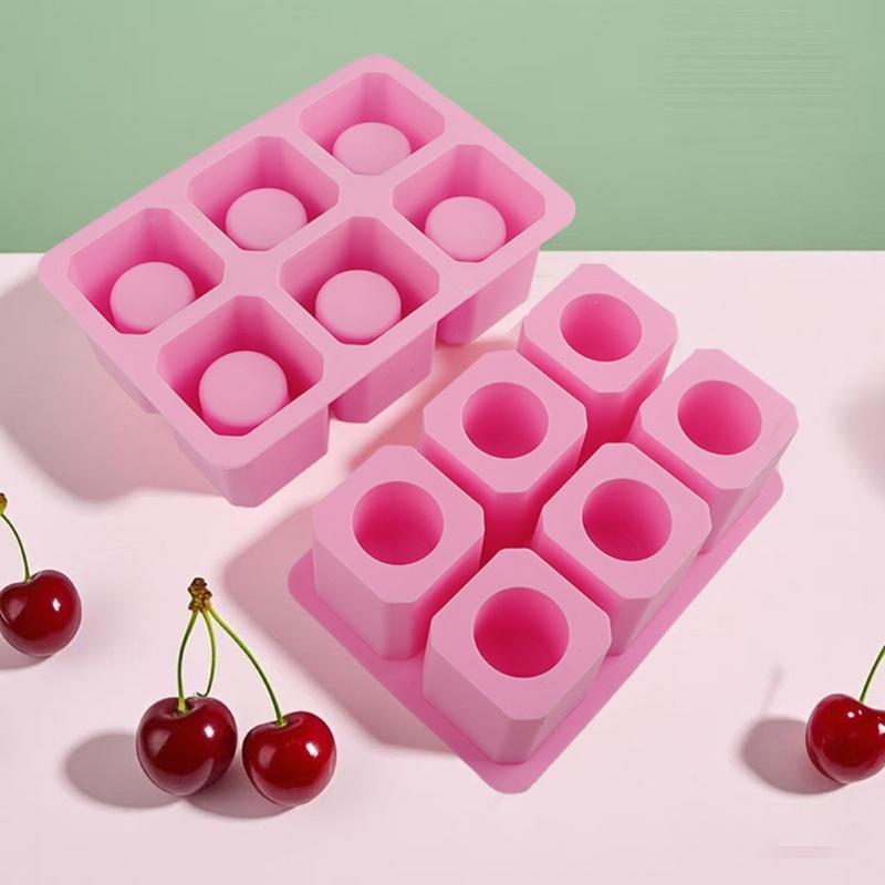 6 Cavity Silicone Ice Cup Molds For Making Hollow Ice Cups 6 Cavity Ice Tray Perfect For Summer Drink And Cocktails
