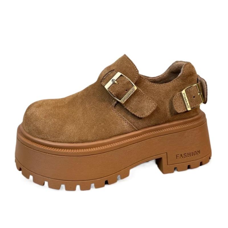 Women Leopard Loafers Shoes Platform Fur Snow Boots Winter Suede Plush High Heels Shoes 2025 Trend Casual Fashion Botas Mujer