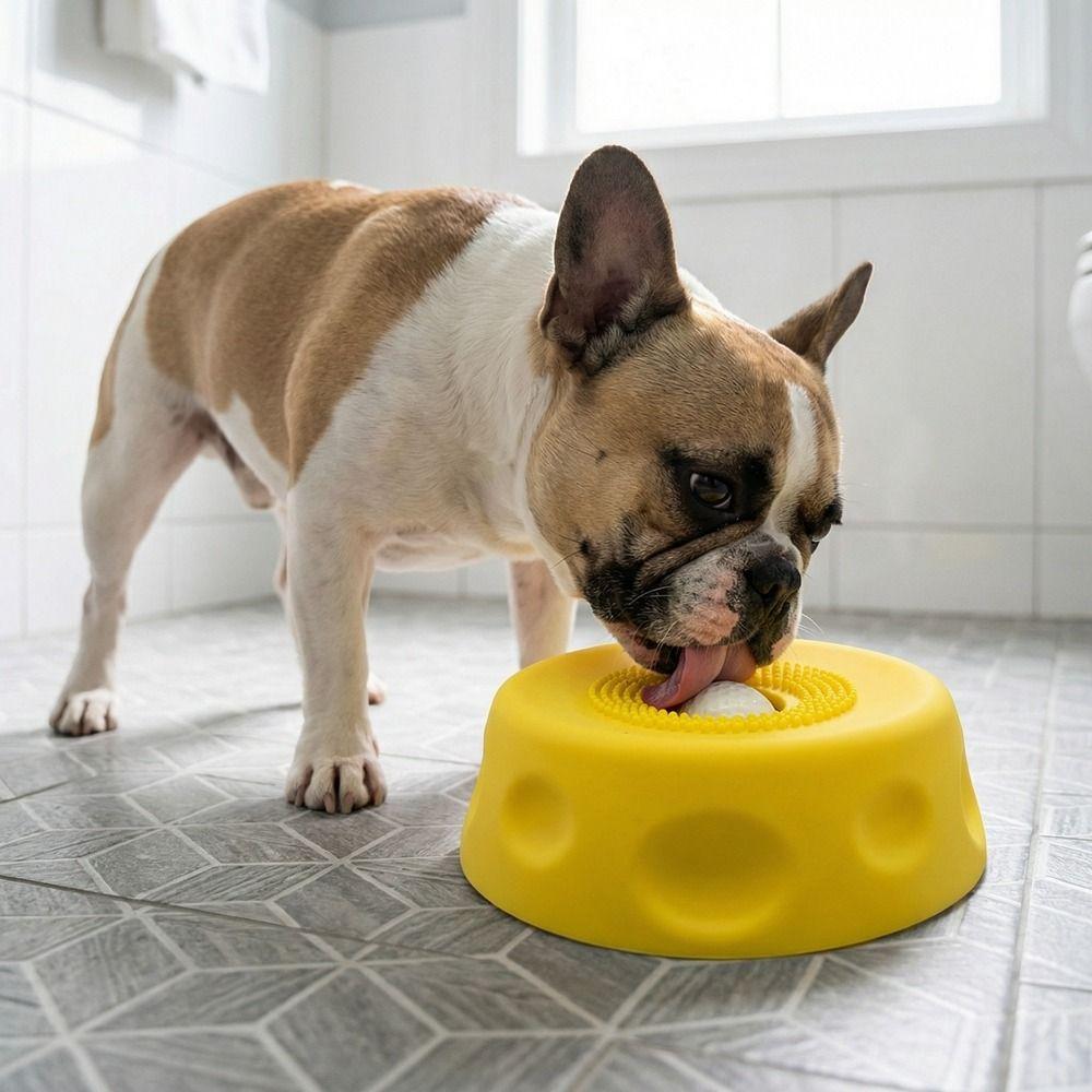 Rolling Ball Dog Licking Bowl Food-Grade Silicone Liquid Slow Dog Bowls  Pets Training