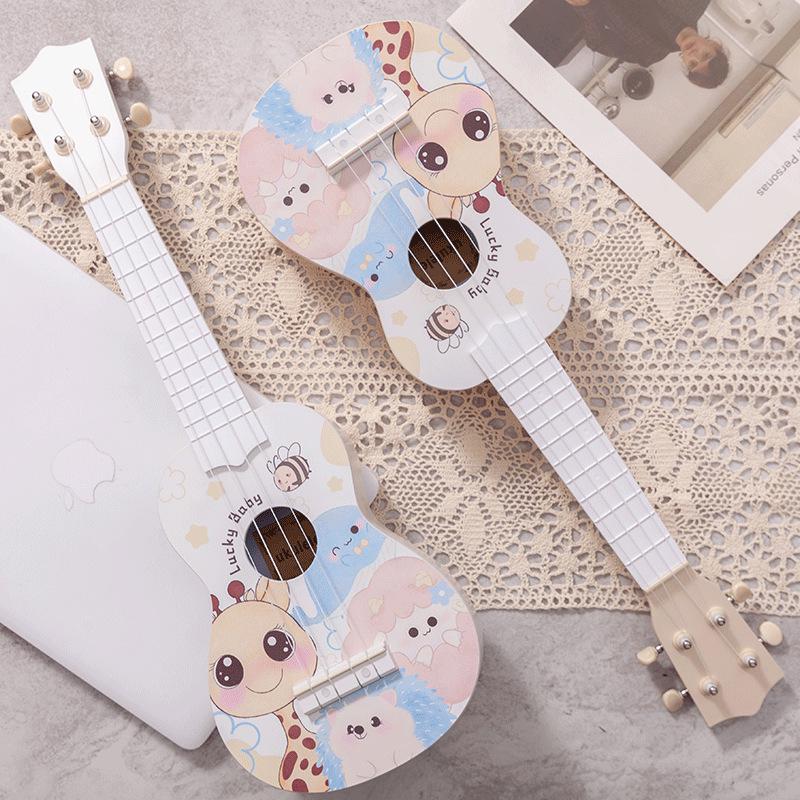 Giraffe Cartoon Ukulele - Cute Entry-Level Musical Instrument for Beginner Students
