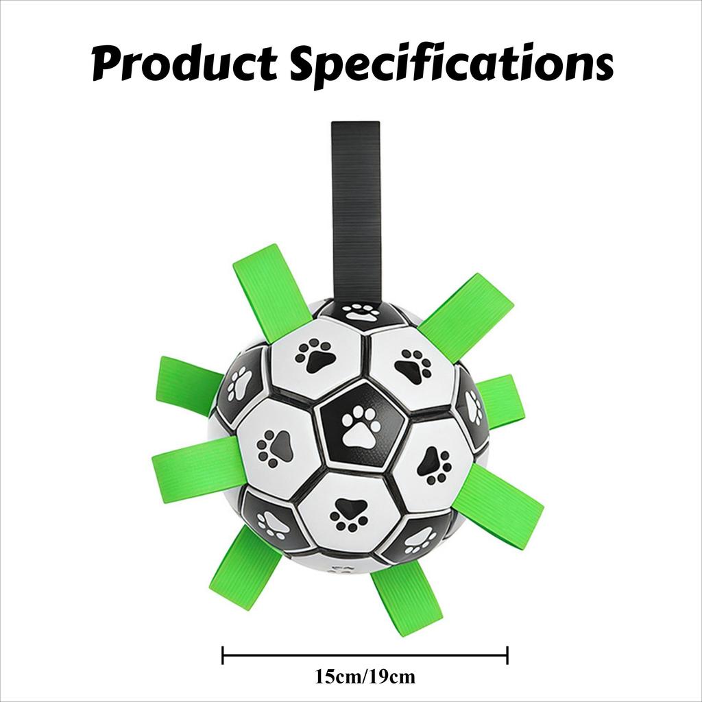 Squeaky Soccer Ball Dog Toy for Training: Self-Play Chew-Resistant Ball for Fetch, Interactive Fun and Teething Relief