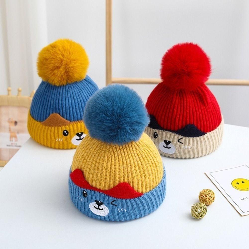 Wool Children Beanies Cute Dinosaur Kids Cap Baby Wear Children Cap  Boy Girl