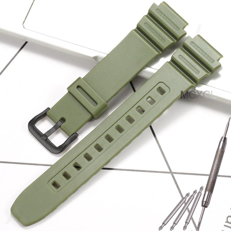 18mm Resin Replacement Strap For Casio F91W F108WH AE1200WH AE-1300WH W800H AE1000W F105W Mens Womens Watch Band Accessories