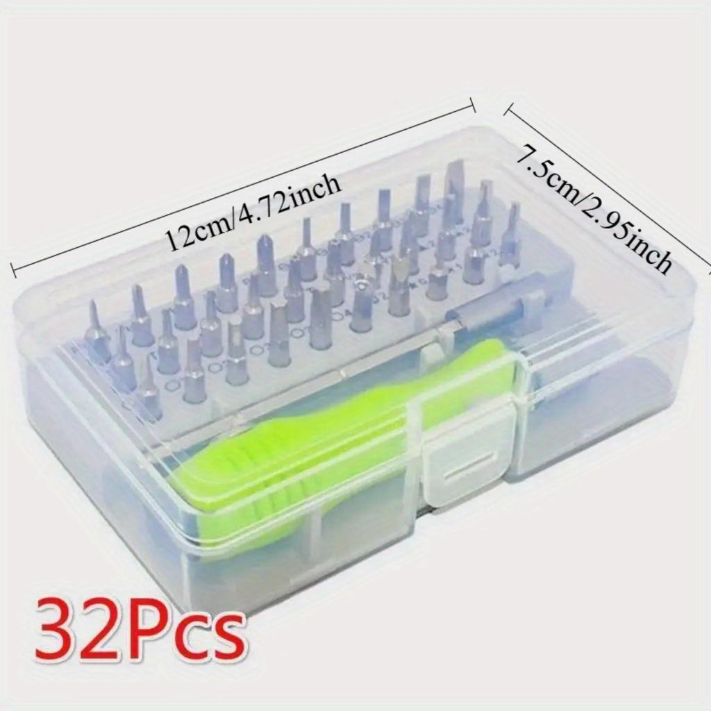 32pcs/set Tool Repair Screwdriver Set Precision Mini Magnetic Screwdriver Bits Kit Phone Mobile IPad Camera Maintenance