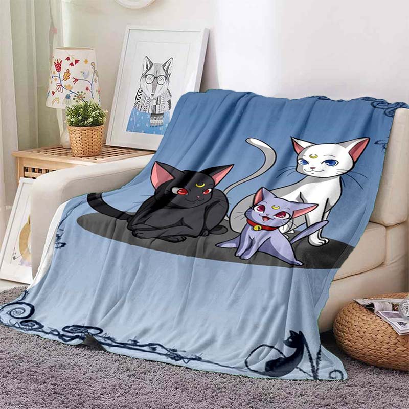 Various styles of Sailor Moon anime character blankets are suitable for use on beds, in bedrooms, on sofas, picnics, and other 1