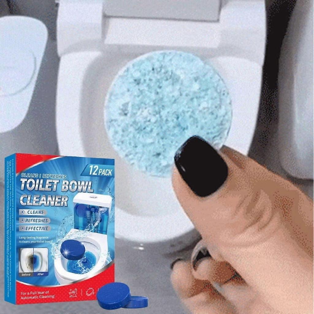 Long-Lasting Toilet Bowl Cleaning And Freshening Blocks, 12-Pack Removes Urine Scale, Deodorizes, And Keeps Air Fresh With Continuous Action