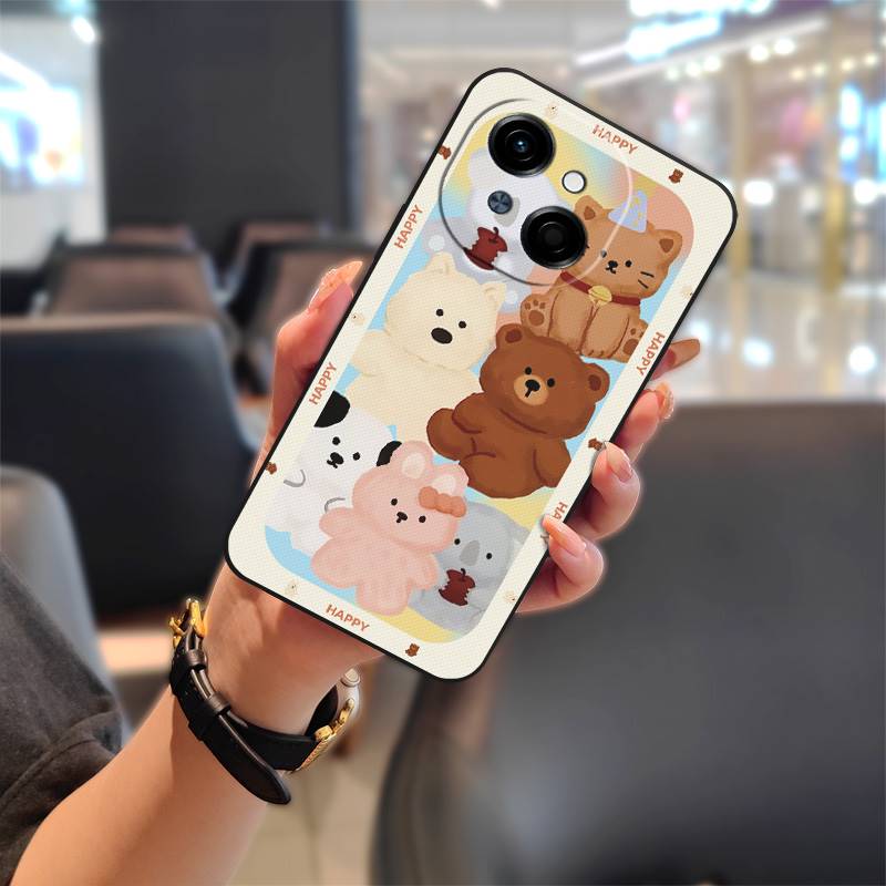 Silicone Dirt-resistant Phone Case For Tecno POP9 4G/Spark GO 1/KL4 Cartoon Phone Pouch Shockproof Back Cover TPU Cute