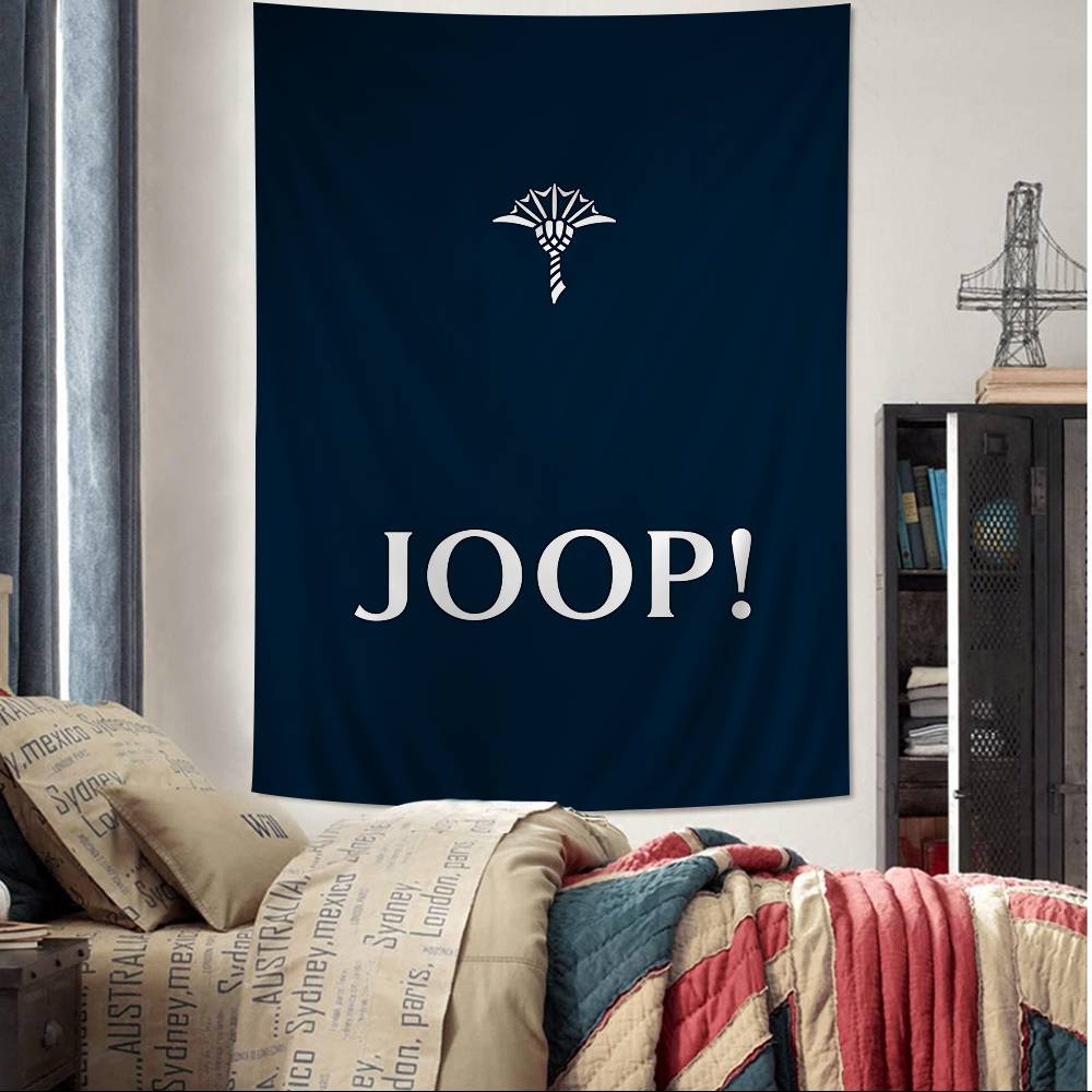 

JJoops Logo Anime Tapestry Hanging Tarot Hippie Wall Rugs Dorm Home Decor 74x94cm(29x37in)