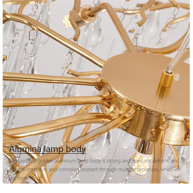 New Modern Luxury Crystal Chandelier Lighting LED Ceiling Chandelier Dining Room Pendant Light Living Room Decor Cristal Lustre