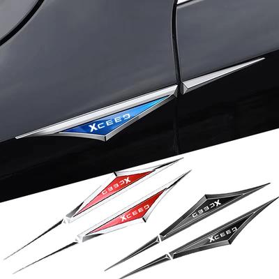AAHF1 2 stuks Metalen Auto Zijspatbord Badge Sticker Voor XCEED Logo Legering Bumper Sticker Gemodificeerde Styling Voertuig Decoratie Accessoires