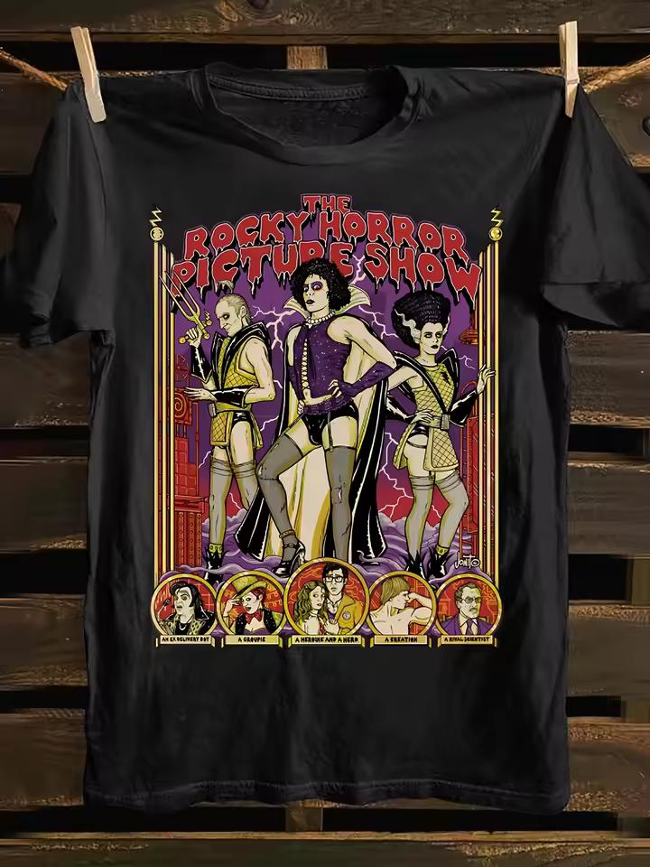 Rocky Horror Show T-shirt Men Women Cotton Printed Short Sleeve Classic Music Retro Vintage Streetwear Top Summer 2026 Hot Sale