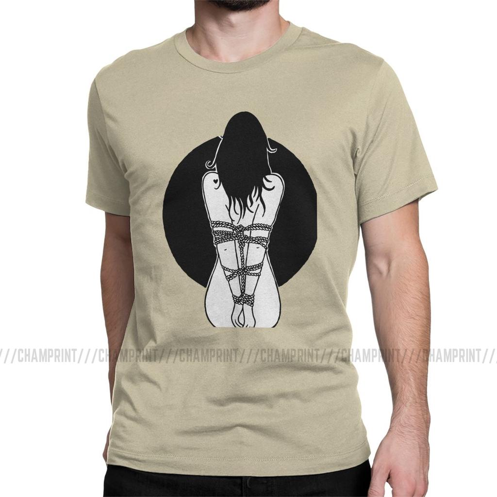 Mens Bind Shibari T Shirt BDSM Dominant Submissive Slave Play Sexy Sub Cotton Clothes Vintage O Neck Tee Shirt Summer TShirt