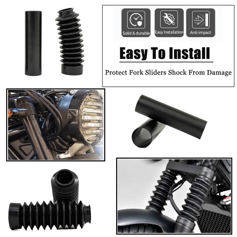 Motorcycle Front Fork Shock Absorber Boot Tube Slider Gaiters Stanchion Covers Protector For Honda Rebel CMX500 CMX300 2017-21