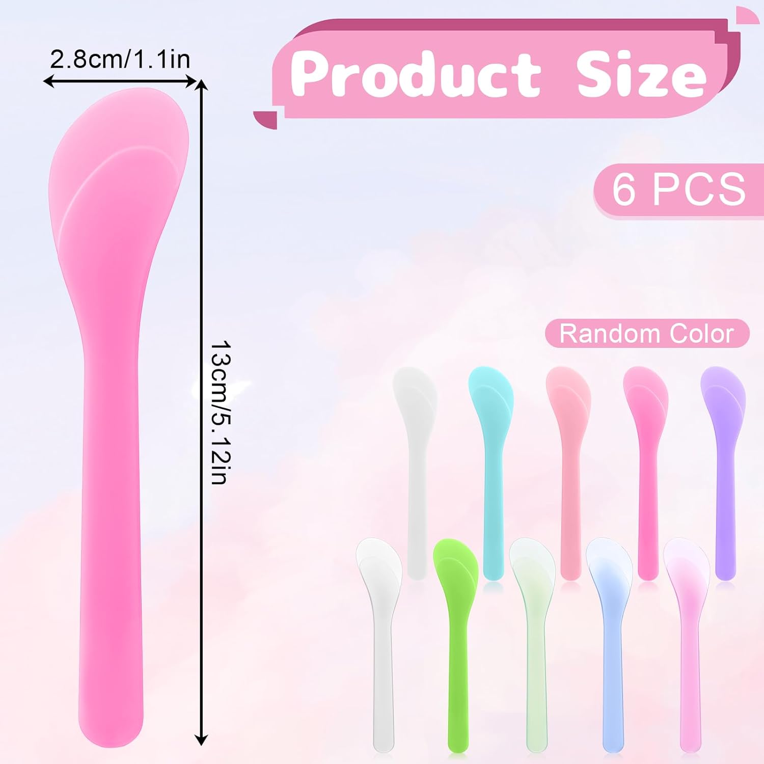 10 PCS 5 Inch Cosmetic Spatula, Skincare Lotion Spatula Face Cream Spatula, Makeup Beauty Spoon Reusable Cosmetic Mask Mixing Scoop Tool for Lotions