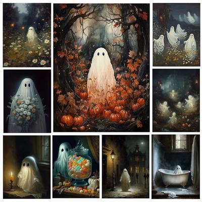 5D DIY Diamentowe malowanie krzyżykowe Duch Nawiedzony Górski Dwór Mroczna Akademia Gotycki Halloween Duch Uroczy Dom Wystrój Pokoju