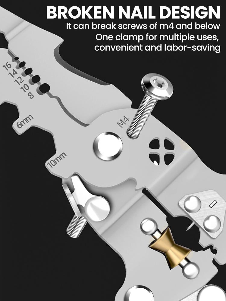 Foldalbe Wire Stripping Pliers Voltage Testing Cable Cutting Crimping Pliers Multifunctional Wire Stripper Electrician Pliers